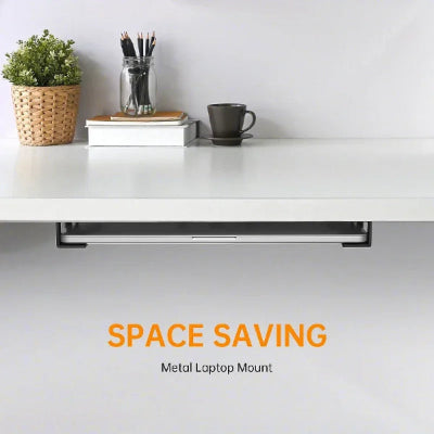 Under-Desk Metal Laptop & Mac Mini Mount Shelf Bracket