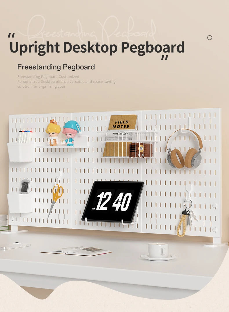 Ultimate Modular Plastic Pegboard System with Hooks Bins Shelves