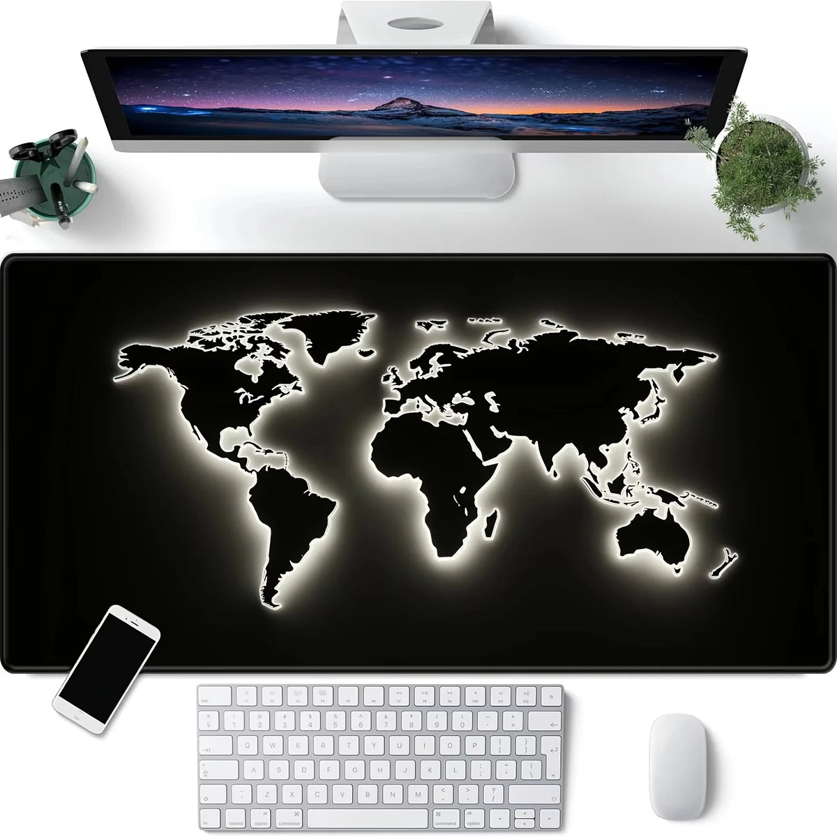 World Map XXL Extended Gaming Mouse Pad Desk Mat