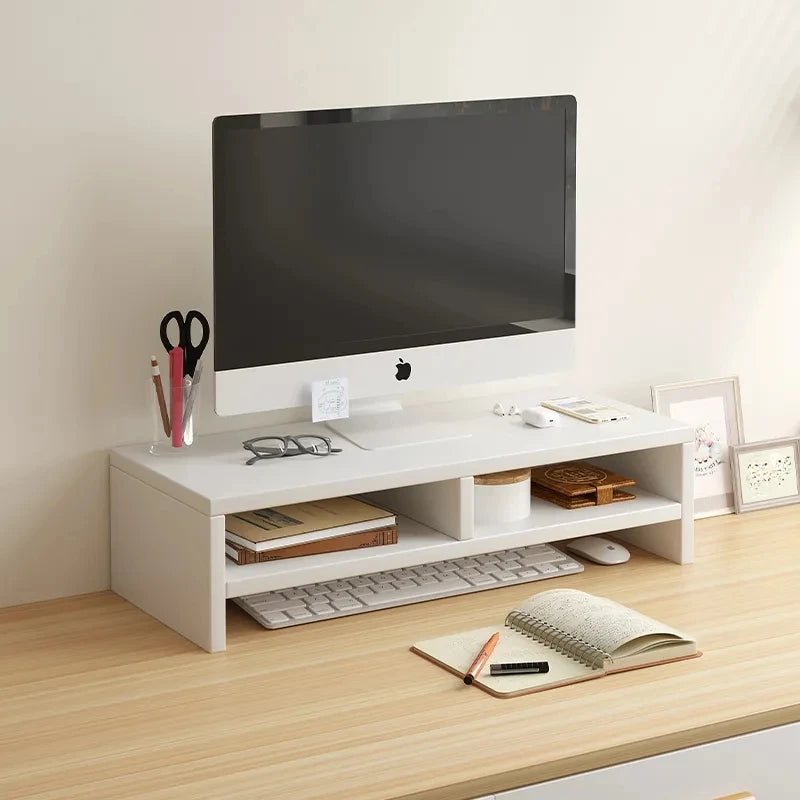 Ergonomic Monitor Riser Stand with Keyboard Storage Tray