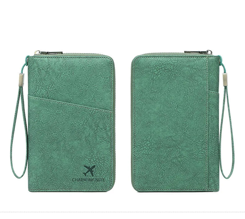 Multi-Functional RFID Blocking Passport & Travel Document Organizer Wallet