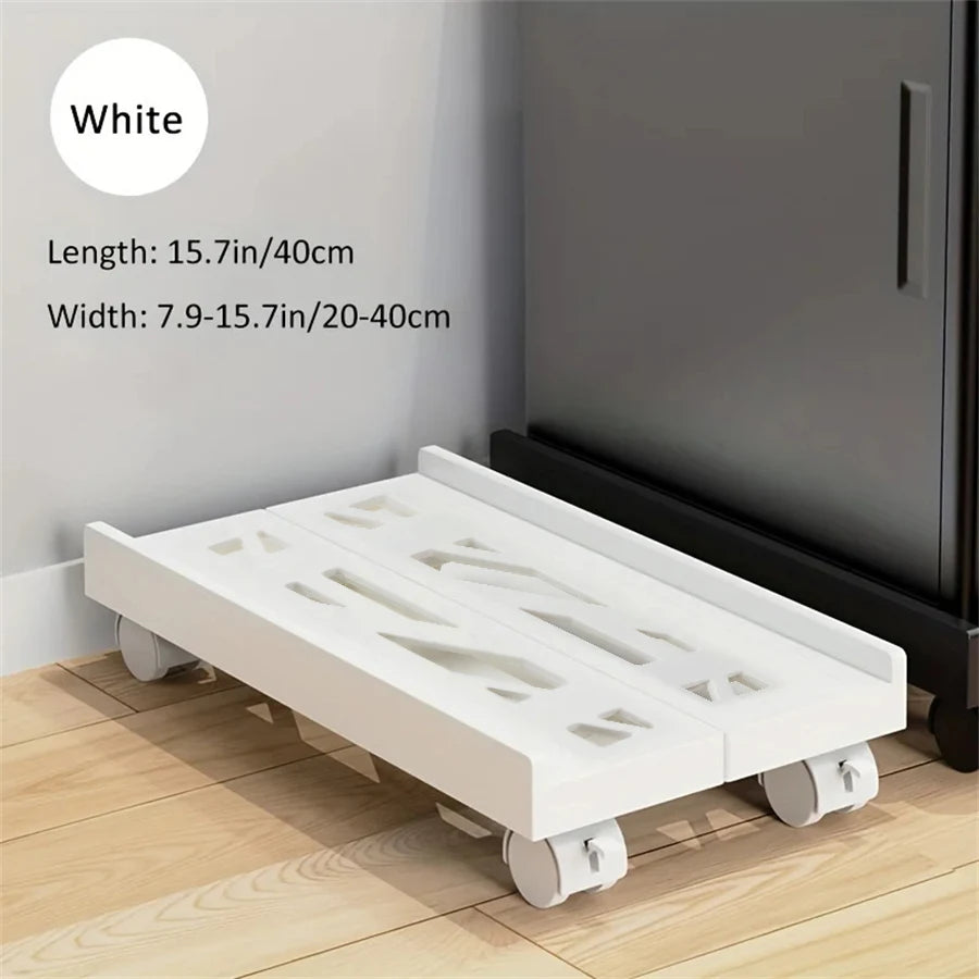 Adjustable Mobile PC Tower CPU Stand with Wheels - Rolling Under-Desk Holder