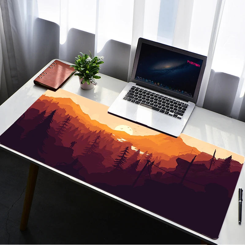 Deep Forest Firewatch XXL Extended Gaming Desk Mat Mouse Pad